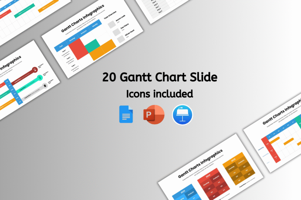 20 Colourful Gantt Chart Templates for Business and Management