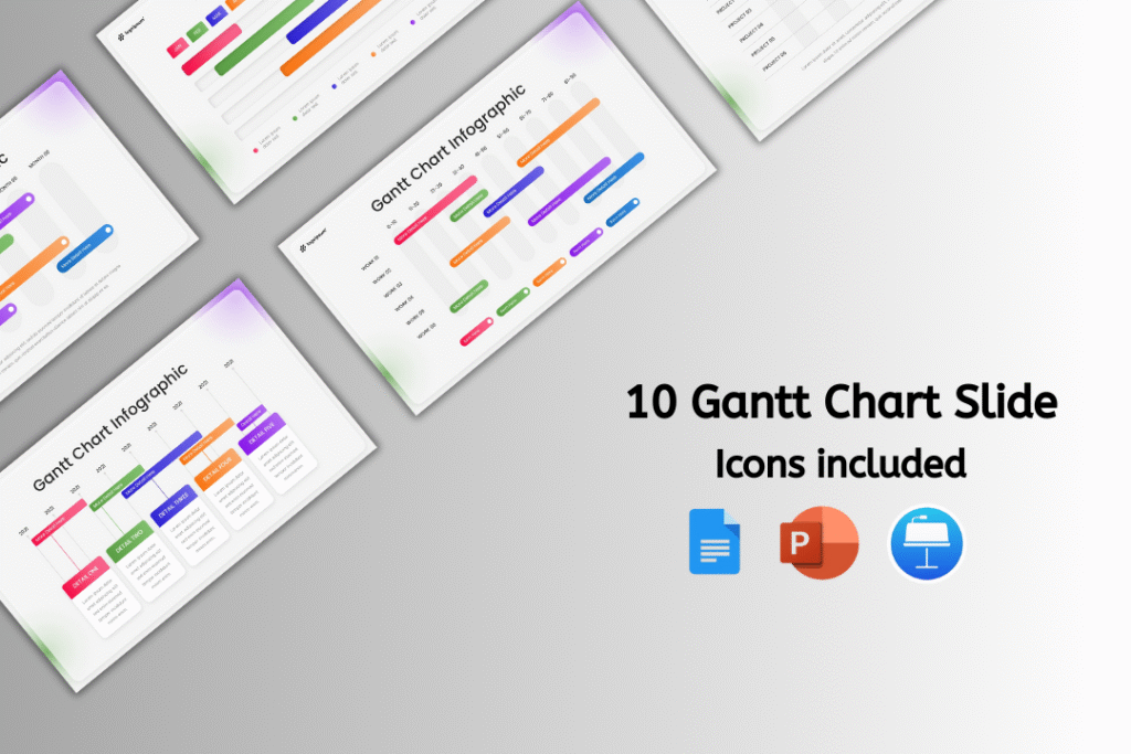 Gantt Chart Template professional slide