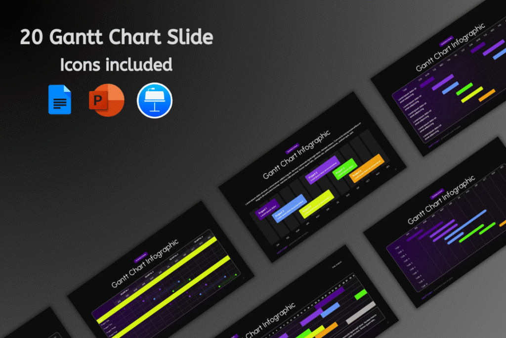 Gantt Chart Templates for Google slides